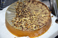 De onzuiverheden zitten nu aan de onderkant van de was.